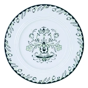 RAR Melitta Germany MLA5 weiß grün Blumen Schnörkel Brot & Butter Teller NEU - Bild 1 von 7