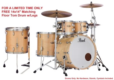 Pearl STS Natural Birch 22x16/10x7/12x8/16x16 Drums Shells +FREE 14" Floor Tom - Image 1 of 4