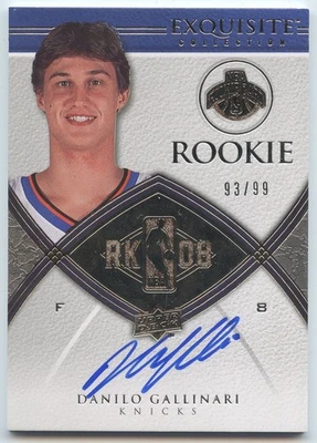 Exquisite Collection 2008-09 - #100 Danilo Gallinari New York Knicks automático radiocontrol Foto 1 de 2