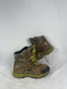 Rocky Kids Brown Camo Hunter Waterproof Thinsulate Boots Size 5.5  Hiking Boots - Picture 1 of 7