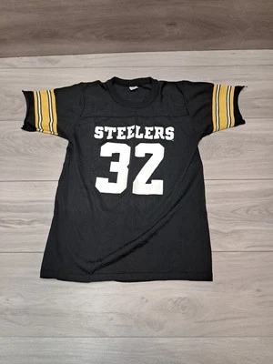 Camiseta deportiva vintage años 70 #32 Pittsburgh Steelers NFL Sears RAWLINGS niños 14-16 L  Foto 1 de 4