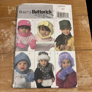 Butterick B4673 Pattern Infant/Toddlers XSmall-XLarge Hats Scarves & Mittens-New - Picture 1 of 1
