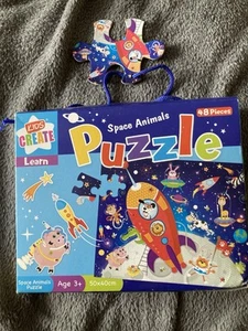 Kids Create Jigsaw 48pcs Space Animals Jigsaw Puzzle SG378429 Age 3+ - Foto 1 di 2