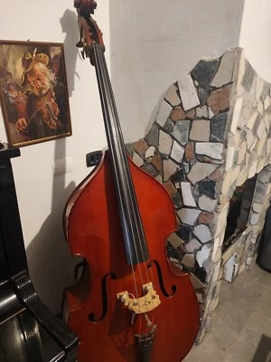 Bellissimo Contrabbasso 3/4 in massello , perfetto per orchestra, suono potente - Immagine 1 di 4