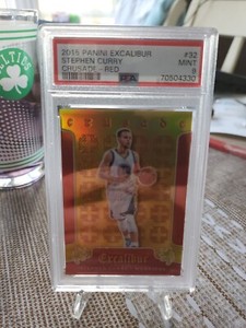 2015 Panini Excalibur Crusade Red #32 Stephen Curry /149 WARRIORS PSA 9
