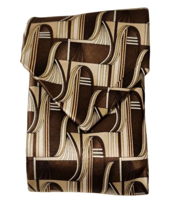 Corbata, corbata Croft Borrow marrón y dorada para hombre #5954 Foto 1 de 4