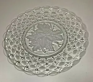 Indiana Glass Constellation 18 3/4" Large Serving Platter Frosted Grapes Leaves - Picture 1 of 7