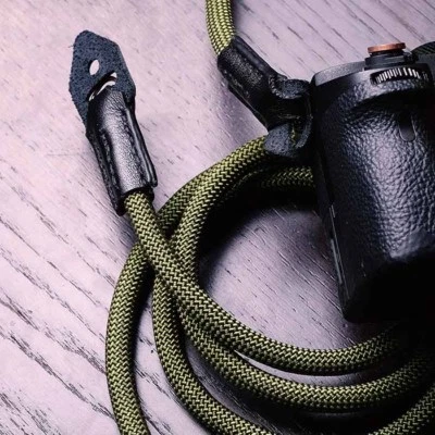 Strong Climbing Rope + Leather Braided Camera Neck Shoulder Strap for Fuji X-T2 - Image 1 of 4