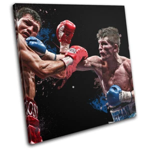 Ricky Hatton Boxen Grunge Boxer Sport EINZELNE LEINWAND WANDBILD Bild Druck - Bild 1 von 1