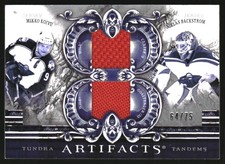 2010-11 Artifacts Tundra Tandems Silver #TT2WILD Niklas Backstrom Mikko Koivu/75