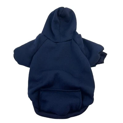 Cachorro Perro Gato Sudadera con Capucha Ropa Pequeña Azul Marino Dos Patas Vellón Nuevo Sin Etiquetas Nuevo Foto 1 de 4