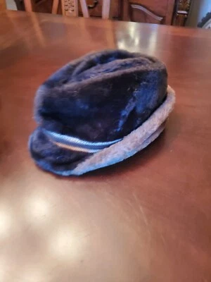 Impecable gorra italiana de piel fedora sombrero mediano Foto 1 de 4