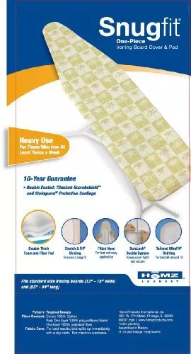 Ironing Board Cover and Pad J&j Home Fashion 100 Cotton Solid Blue Color Heavy