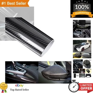 Self-Adhesive 6D Black Carbon Fiber Film - 1ft x 10ft Wrap with Air Release - Bild 1 von 11