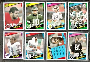 (11) Lotto Topps 1984 Rams 49ers Raiders Bills Oilers Jets Vikings Eagles ECCELLENTI - Foto 1 di 4