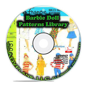 Plus de 1000 motifs, faites vos propres vêtements de poupée Barbie modèles vintage classiques CD B71