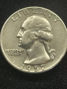 U.S. COINS - ANTIQUE SILVER QUARTER - 1957 - MINT D - Bild 1 von 7