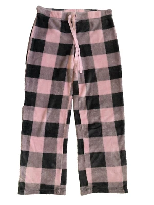 Secret Treasures Size L (12-14) Pink Plaid Fleece Sleep Lounge Pajama Pants - Image 1 of 4