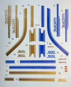 Decalpool Decal Sheet 1:12 Scale Ducati 900SS Bevel DP312 suit Tamiya Kit #14025 - Picture 1 of 3
