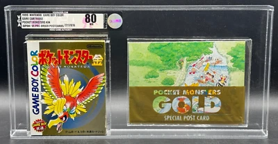 Pokemon Pocket Monsters Gold Kin Nintendo Game Boy JP W/ Post Card New VGA 80 - Image 1 of 2