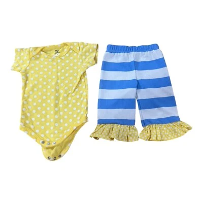 Lindos Pantalones Emily Rose con Volantes HB Top 2 Piezas Conjunto Talla 12 Meses Niñas Bebé Foto 1 de 4