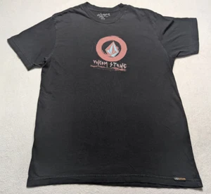 Volcom Stone Slim Fit T-Shirt Black Large Graphic Tee Skateboard Surf Tee - Picture 1 of 8