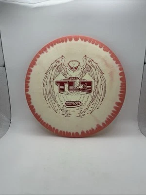 Innova Disc Golf Halo Star TL3 Orange Red Pixilated Stock Stamp 173-5g - Image 1 of 4