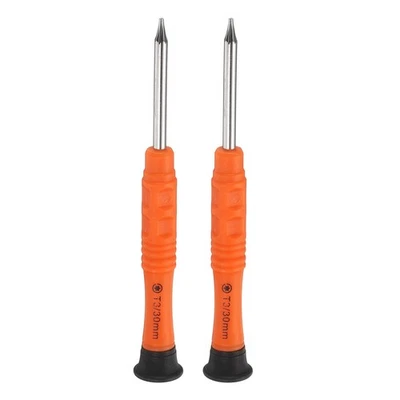 2pcs T3 Torx Mini Screwdriver 3mm Shank Torx Head, Orange - Image 1 of 4