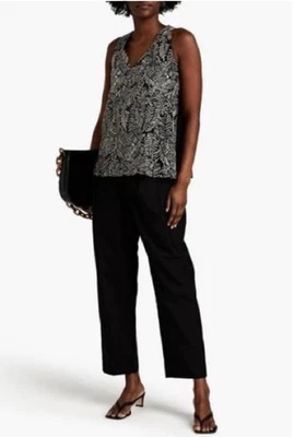 Brunello Cucinelli 女式手工装饰丝绸亮片上衣意大利 M 码 — 第 1/4 张图片