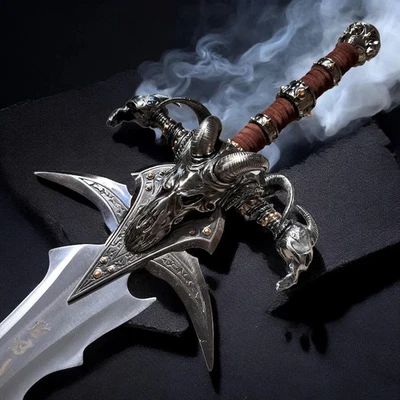 Espada Frostmourne 48" World Of WarCraft Lich King 1.1 Metal Juegos con disfraces con placa Foto 1 de 4