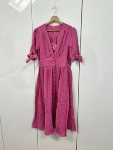 Free People Love Of My Life Midi Dress. Pink. XS. RRP £98 - Picture 1 of 7