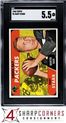 1968 Topps #1 Bart Starr Packers Hof SGC 5,5 Foto 1 de 4