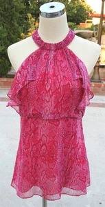 NWT BCBG MAX AZRIA $138 Azaeleacom Top Blouse Halter M - Picture 1 of 1