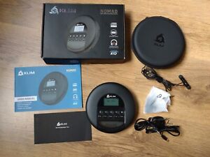 KLIM Nomad Portable CD Player With FM Radio & Bluetooth In Black BOXED