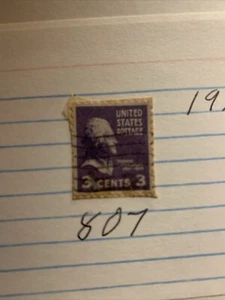 Vintage Rare 1932 Violet Thomas Jefferson 3 Cent US Postage Stamp - (NOT Rare) - Picture 1 of 1