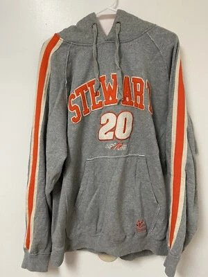 Tony Stewart #20 Gris, Naranja Para Hombre Sudadera con Capucha Vintage Joe Gibbs Chase XL C Foto 1 de 3