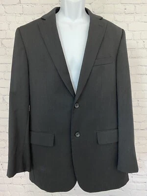 Pronto Uomo Wool Two Button Blazer Jacket Black Double Vented 40L *fusing - Image 1 of 4