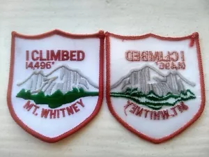 I CLIMBED MT WHITNEY MOUNTAIN CLIMBER 14496 CA ROCK PATCH SEQUOIA NATIONAL PARK - Picture 1 of 1