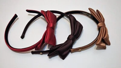 Auténtica diadema ALEXANDRE DE PARIS adornada con lazo en satén Foto 1 de 4