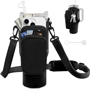 Water Bottle Carrier Bag with Phone Pocket for Stanley Cup 40/30 oz, Water Bottl - Picture 1 of 11
