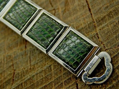 Pulseira de relógio vintage NOS Speidel expansão folheada a ouro e extremidade de anel de lagarto não usada - Imagem 1 de 3