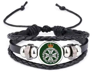 Royal Green Jacken Militär Schwarz Leder Armband und Geschenktüte - Bild 1 von 4