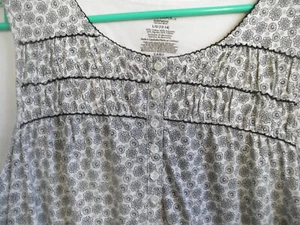 New Pretty Smocked Button Summer Spring Nightgown Sleepwear Nighty Mid-Calf L - Picture 1 of 3