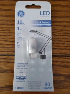 GE LED Desk Lamp Light Bulb Warm White 10W Replacement 1W T3 G4 Base 90 Lumens - Picture 1 of 10