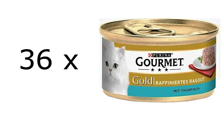 36 x 85 g Gourmet Gold Raffiniertes Ragout (€ 10,77/kg) mit Thunfisch - Bild 1 von 1