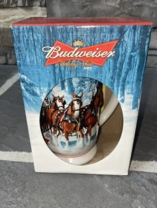 2007 Budweiser Holiday Stein "Winter's Calm" Clydesdales With Box & COA CS678 - Picture 1 of 7