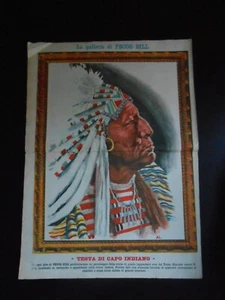poster-la galleria di PECOS BILL-TESTA DI CAPO INDIANO-cm.24,5x34 - Picture 1 of 1