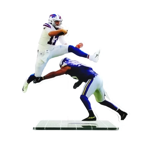 Josh Allen Figure - #17 of Buffalo Bills Jumped Over Vs Vikings in 2018 Ornament Cover