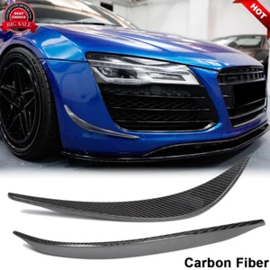 Parachoques delantero divisor aletas laterales FIBRA DE CARBONO REAL apto para Audi R8 V8 V10 2007-15 - Imagen 1 de 12
