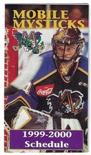 1999-00 Mobile Mysticks ECHL Hockey Schedule !!! Prime Health & Gwin's